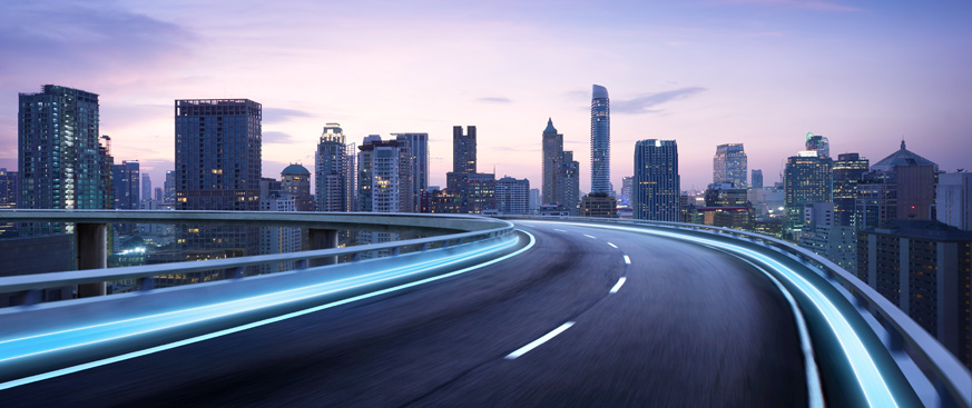Highway at night