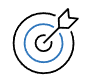 Stylized graphic of an arrow hitting a target bullseye.
