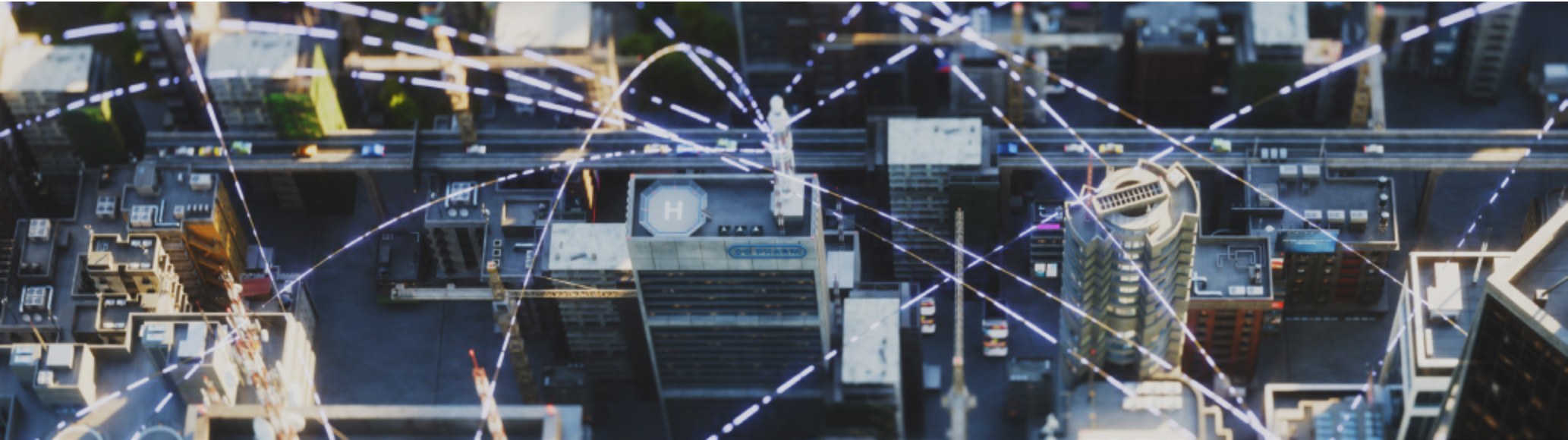 Aerial city network image representing GP-led continuation vehicle market access, sponsor relationships and private equity secondaries.